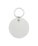 Porte-­clés MDF blanc brillant rond Ø 60 mm