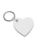 Porte-­clés en plastique forme coeur blanc