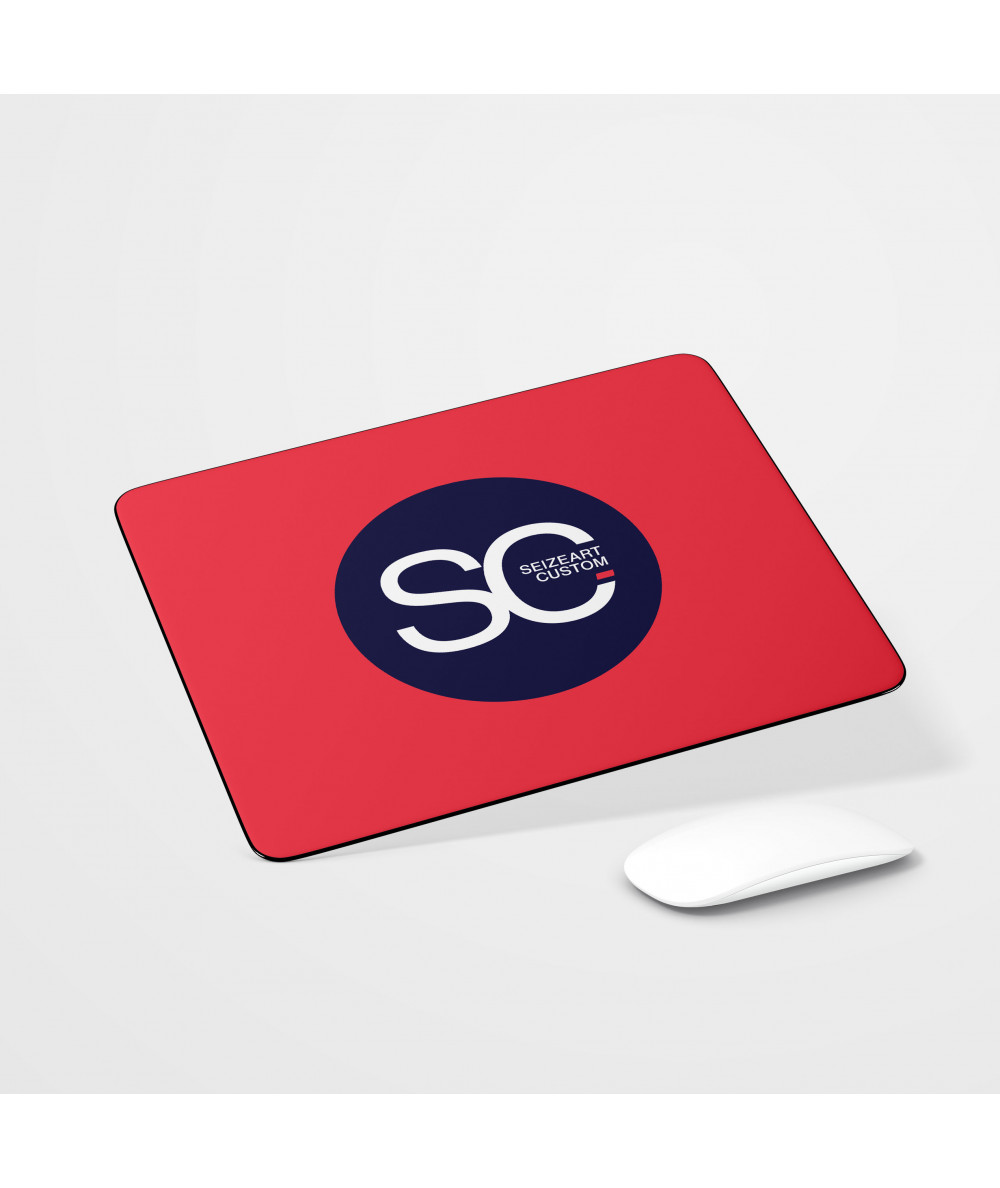tapis de souris rectangulaire blanc personnalisable avec logo