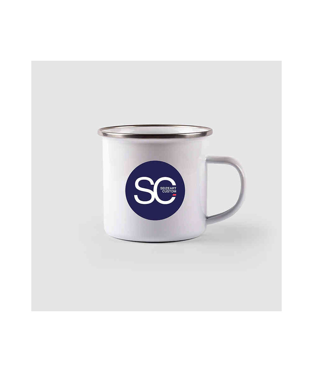 mini mug émaillé personnalisé ave logo