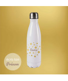 gourde blanche isotherme avec motif étoiles