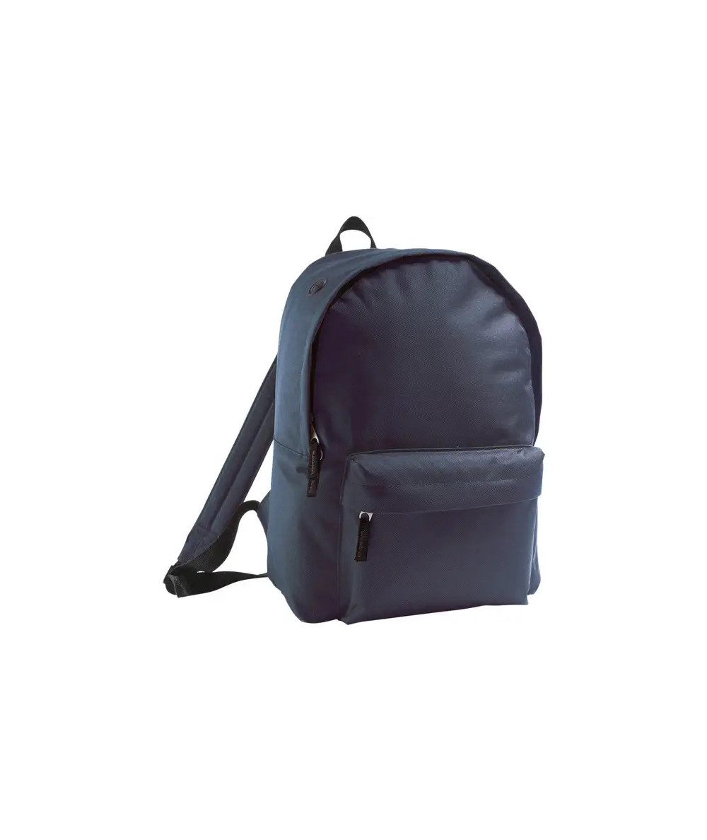 Sac à dos SOL'S Rider 70100 bleu marine en polyester 600D, sac promotionnel solide adapté au marquage