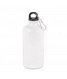 une gourde isotherme blanc avec mousqueton