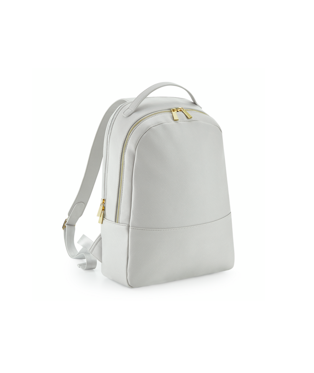 Sac à dos BagBase BG768 gris au design premium, idéal pour usage professionnel, bureau et personnalisation textile.
