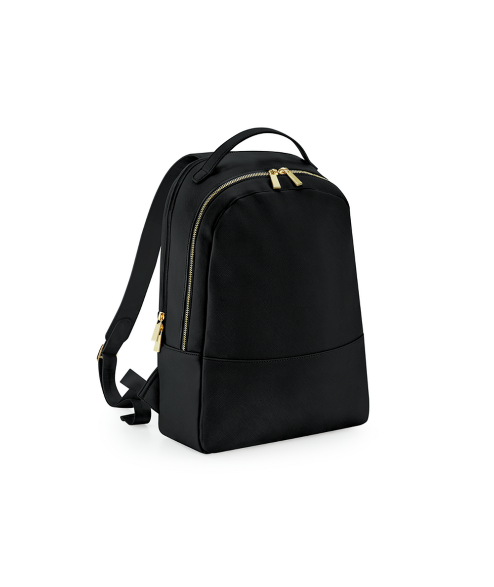 Sac à dos BagBase BG768 noir au style moderne et professionnel, idéal pour bureau, événements et cadeaux d’entreprise.