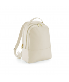 Sac à dos BagBase BG768 beige oyster élégant avec finitions métalliques dorées, parfait pour travail et déplacements. image a